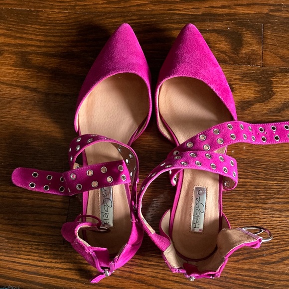 Halogen Pink Flats with Double Ankle Straps - Picture 2 of 6